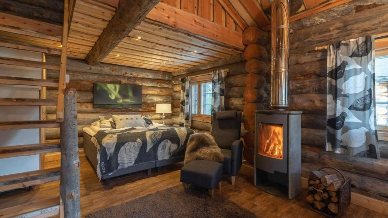 Nellim Wilderness Hotel Lodge cabin, 3-4 personas