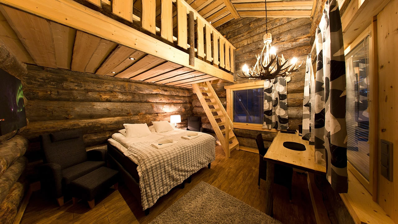 Nellim Wilderness Hotel Lodge cabin suite, 3-5 personas