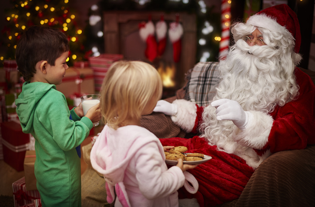 Santa Claus con niños